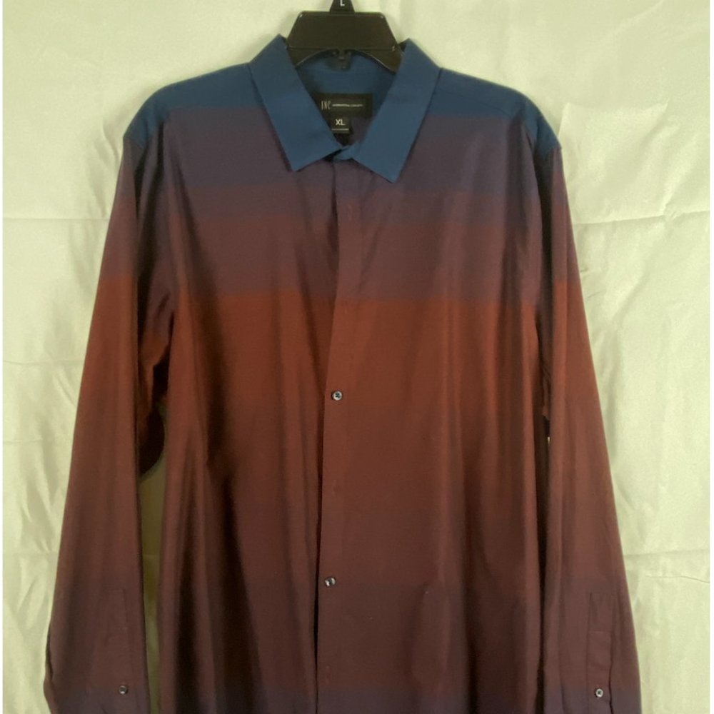 Brand New! Long Sleeve Unique Mens Button Down Shirt by INC - Holographic Look